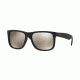 Ray-Ban RB4165 Sunglasses 622/5A-55 - Rubber Black Frame, Light Brown Mirror Gold Lenses