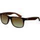 Ray-Ban RB4165 Standard Sunglasses, Rubber Brown On Grey, 854-7Z-55