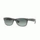 Ray-Ban Wayfarer RB2132 Sunglasses 614371-52 - Top Brushed Gunmetal On Trasp Frame, Grey Gradient Dark Grey Lenses