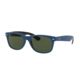 Ray-Ban RB2132 New Wayfarer Sunglasses, Green Lenses, 646331-55