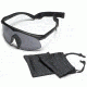 Revision Military Eyewear Basic Eyeshields Kit - Smoke/Solar Lens, Black Frame - with included pouch