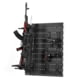 Savior Equipment Wall Rack System 5 Panel Kit w/Attachments, Black, 24in x 30.25in x 0.63in, WRS-HALF-A3P6-BK
