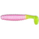 Slider Crappie Panfish Grub, 18, 1.5in, Bubble Gum/Chartreuse, CSGF335