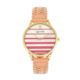 Sophie And Freda Sophie &amp; Freda Tucson Leather Band Watches w/ Swarovski Crystals - Women's, Gold/Coral, One Size, SAFSF4503