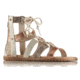 Sorel Ella Lace Up Leather Sandal, Womens, Natural, 8 US, 1775741120-8
