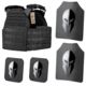 Spartan Armor Systems Omega AR500 Body Armor And Sentinel Plate Carrier Package, Small/Extra Large, Black, Adjustable, SAS-AR500PKG-STNL-BK-SPEC-KIT