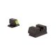 Trijicon HD XR Night Sight Set, Yellow Front Outline for FNH FNX-45, and FNP-45, Black, 600890