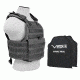 Vism 2924 Series Plate Carrier Vest w/ Two BSC1012 10X12 Soft Ballistic Panels, Urban Gray BSCVPCV2924U-A