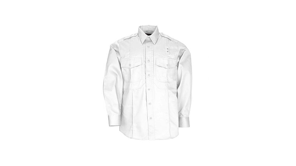 5.11 Tactical PDU Long Sleeve Twill Class B Shirt - Men's, White, XLR, 72345-010-XL-R