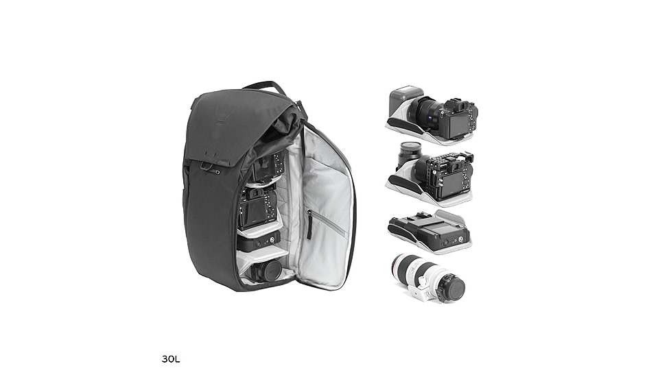 Peak Design Everyday 30 Liters Zip Backpack, Black, BEDB-30-BK-2