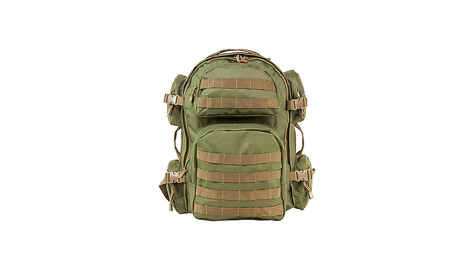 VISM Tactical Backpack, Green w/Tan Trim CBGT2911
