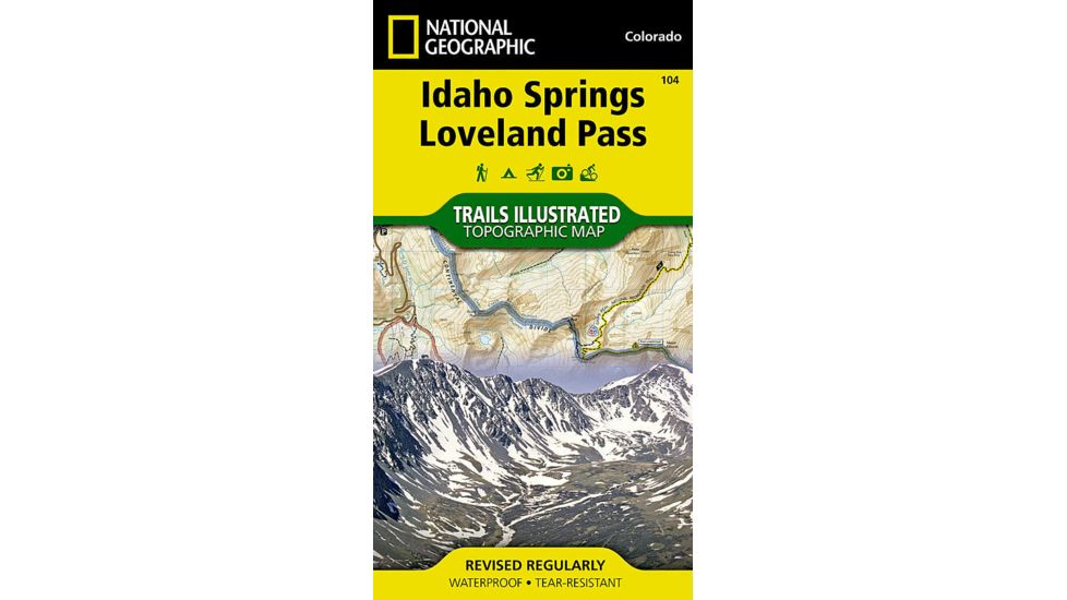 National Geographic Idaho Springs / Loveland Pass Trail Map Free