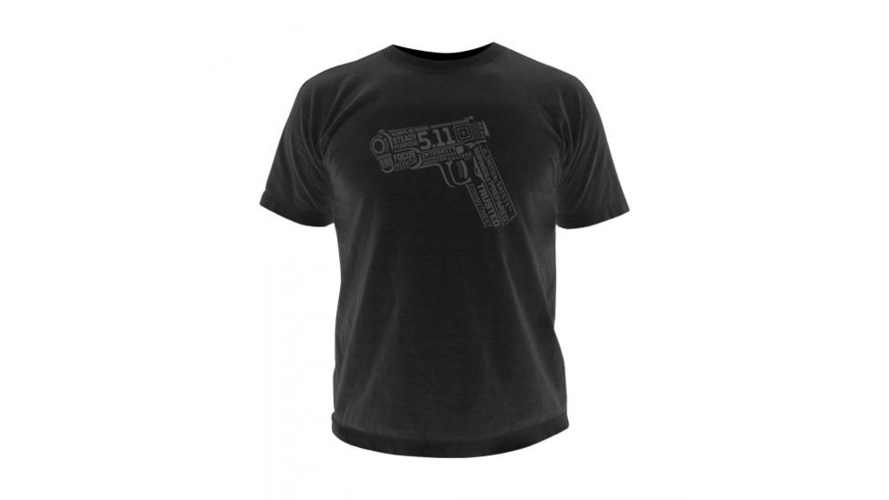 5.11 Tactical Logo T 45 Words Or Less, Black, XL