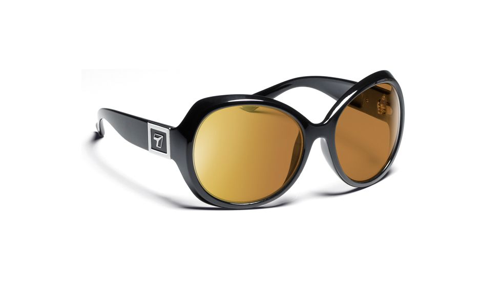 7 Eye Lily Sunglasses - Women's, SharpView Copper Lenses, Glossy Black Frame, 820542