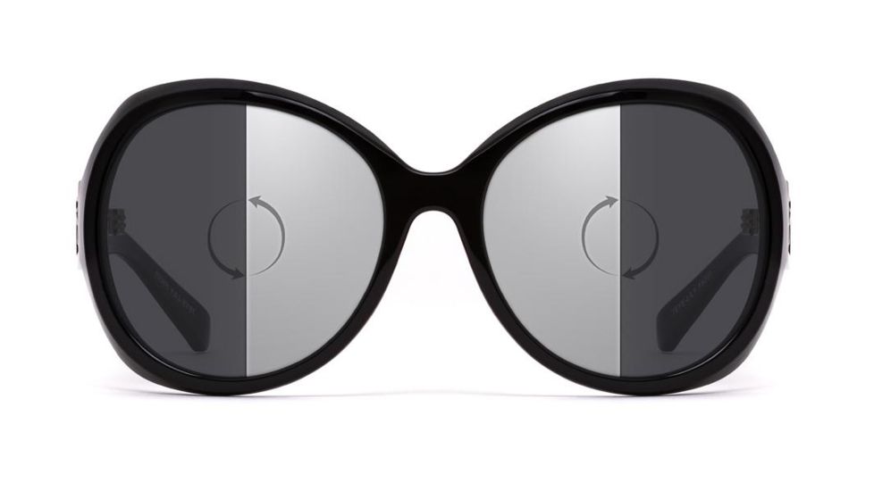 7 Eye Signature Series Lily Sunglasses - Women's, Photochromic Day Night Eclypse Lenses, Glossy Black Frame, 820517