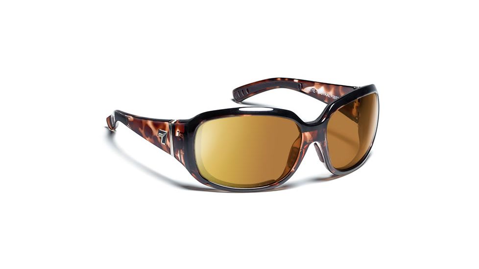7 Eye 7eye Air Dam Sunglasses Mistral, Sharp View Gray Polarized PC Lens, Leopard Tortoise Frame, S-M , Women 585353
