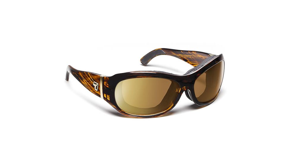 7 Eye 7eye Air Shield Sunglasses Briza, Sharp View Gray Polzarized PC Lens, Sunset Tortoise Frame, S-M , Women 310653