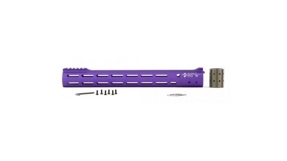 ALG Defense 15in Ergonomic Modular Railed Handguard - V2 M-LOK, Purple, 15in 05-319P