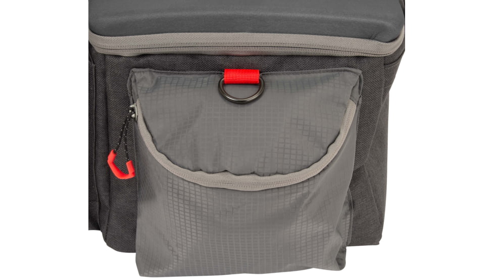 Allen Competitor Premium Molded Lockable Range Bag, Internal Tote and Fold-Up Gun Mat, Heather Gray/Red, 16.6 in x 9 in x 11.8 in, 8325