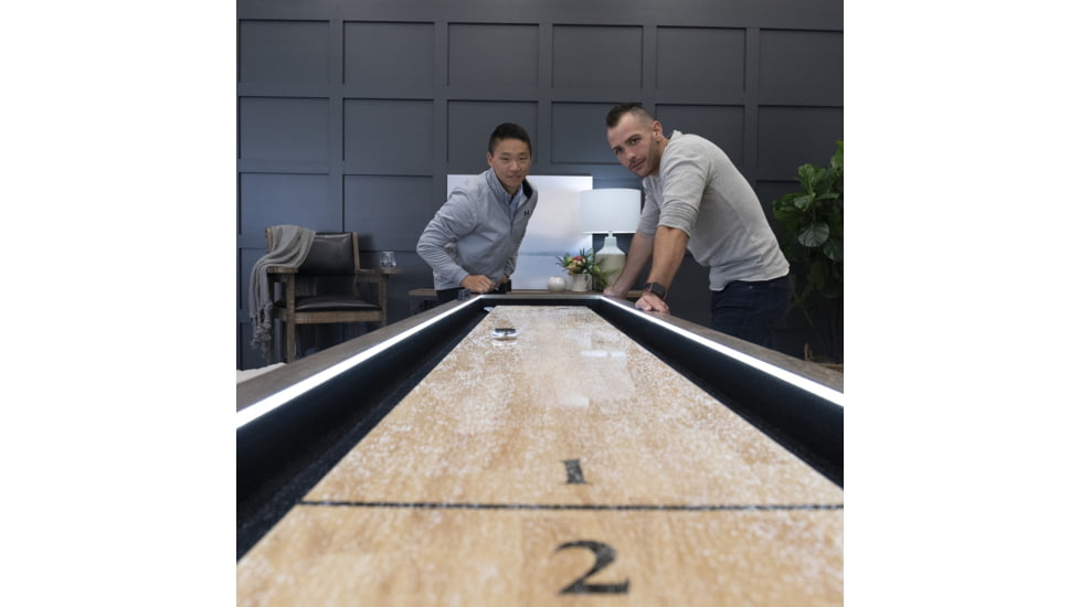 American Legend Brookdale 9ft Light Up Shuffleboard w/ Bowling 33