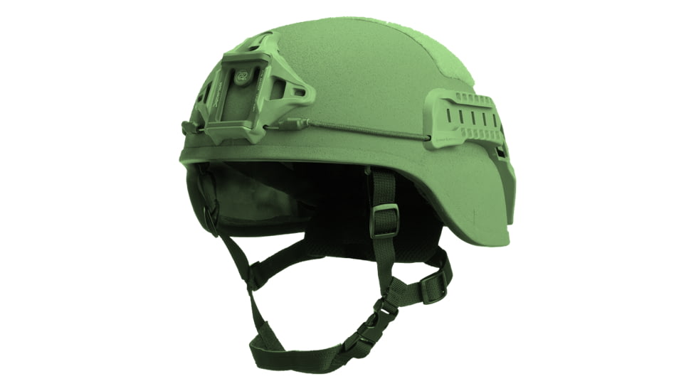 ArmorSource Aire LE Law Enforcement Ultra-Lightweight Fully Loaded Reguar-Cut Ballistic Helmet, Foliage Green, Large, AIRELE-RCL-R10P2-R-W3-V-FG