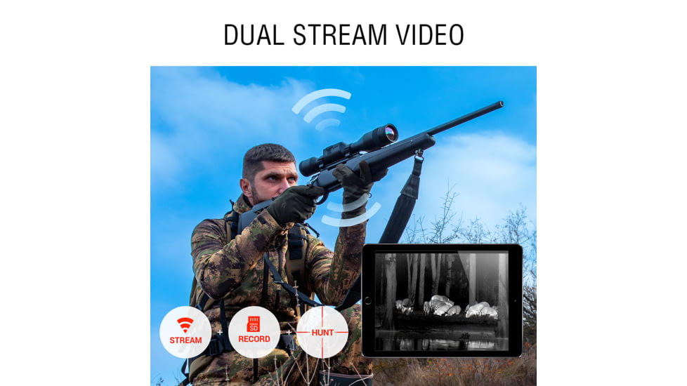 ATN Thor 5 XD LRF 4-40x 1280x1024 12 Micron Smart HD Thermal Rifle Scope, 30mm Tube w/ Xtreme Definition 1.3 Megapixel Sensor, Multiple Patterns &amp; Color Options Reticle, Black, TIWST51210LRF