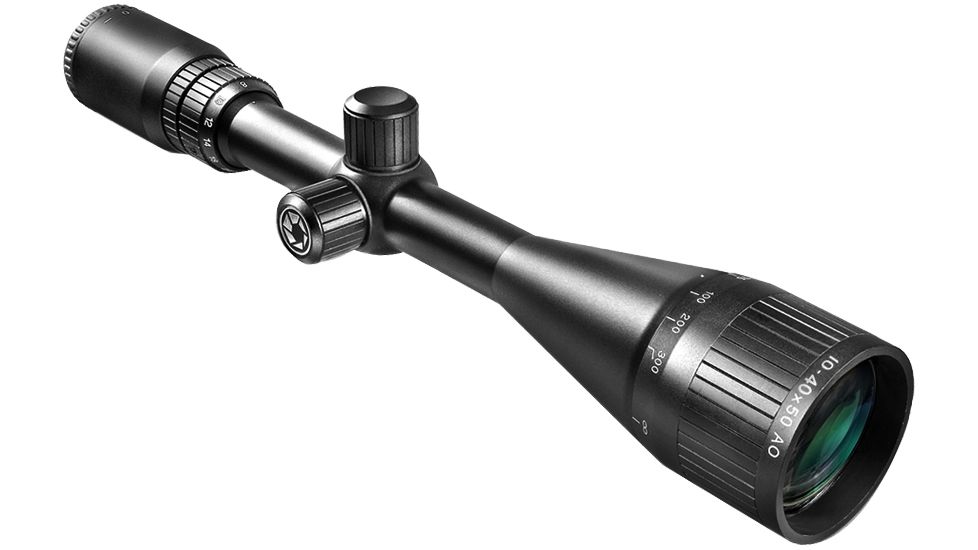 Barska 10-40X50 Adjustable Objective Varmint Rifle Scope, Matte Black, MilDot Reticle