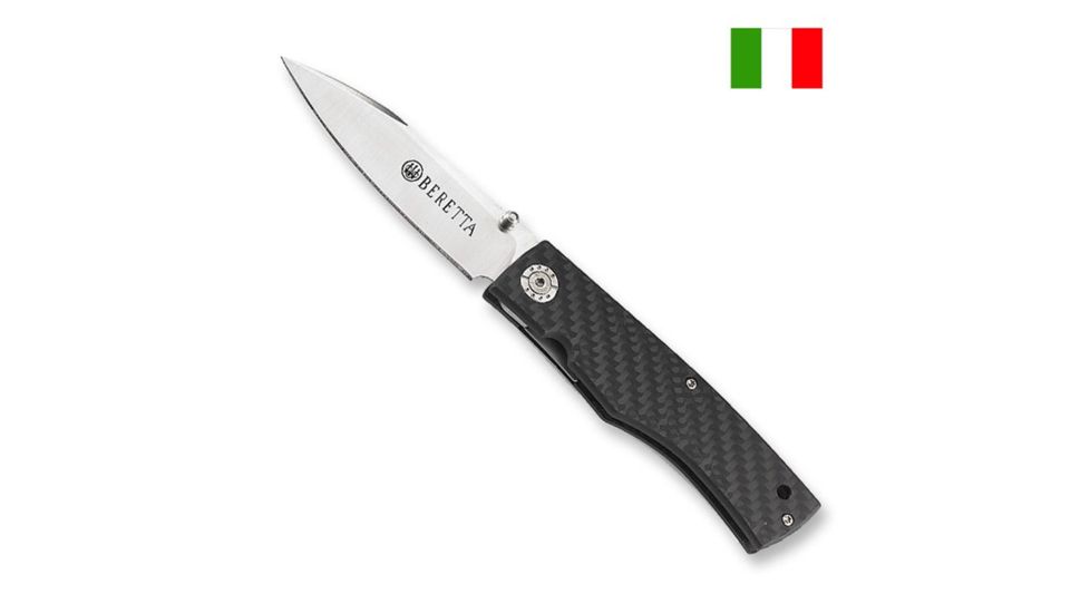 Beretta Carbon Fiber Pocket Folding Knife,3in Free Shipping over 49!