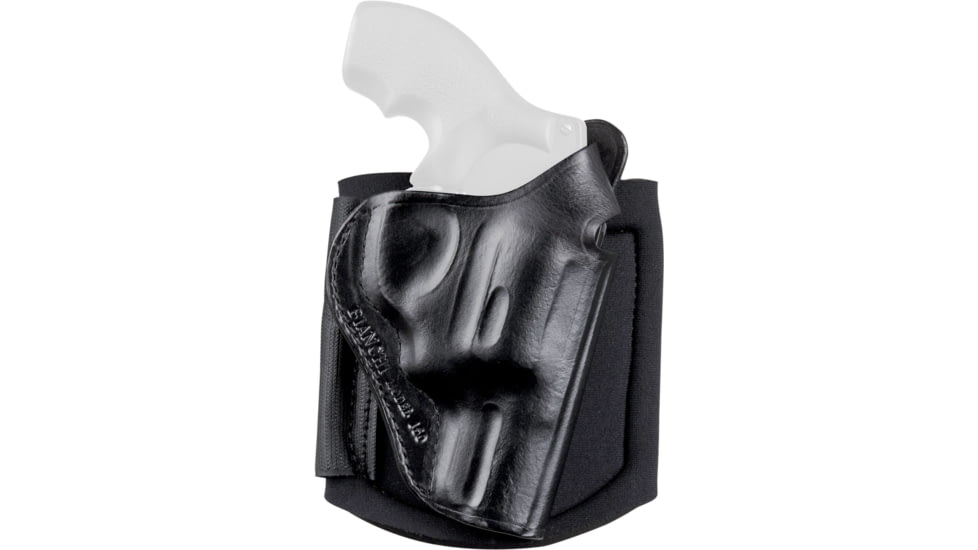 Bianchi 150 Negotiator Ankle Holster - Plain Black, Right Hand, Ultra Compact 1911 Pistols