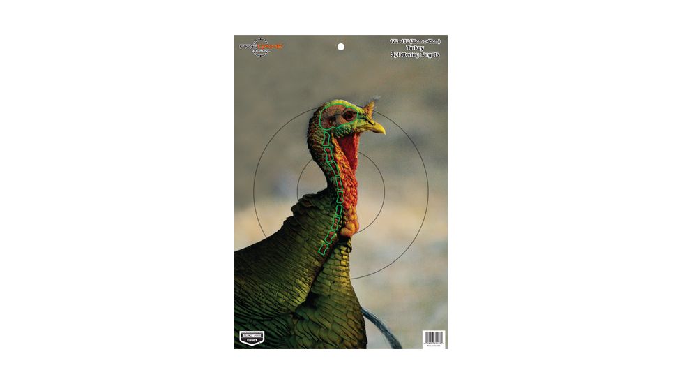 birchwood casey dirty bird pregame animal targets turkey 12x18 inch 100
