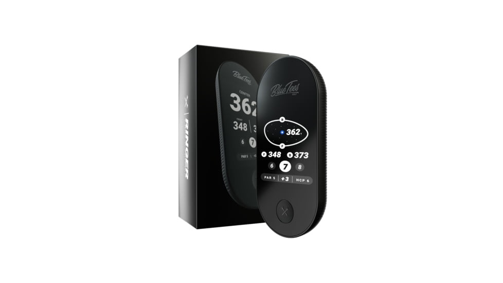 Blue Tees Golf Ringer GPS Handheld, Black, HH-GPS-TR-BK