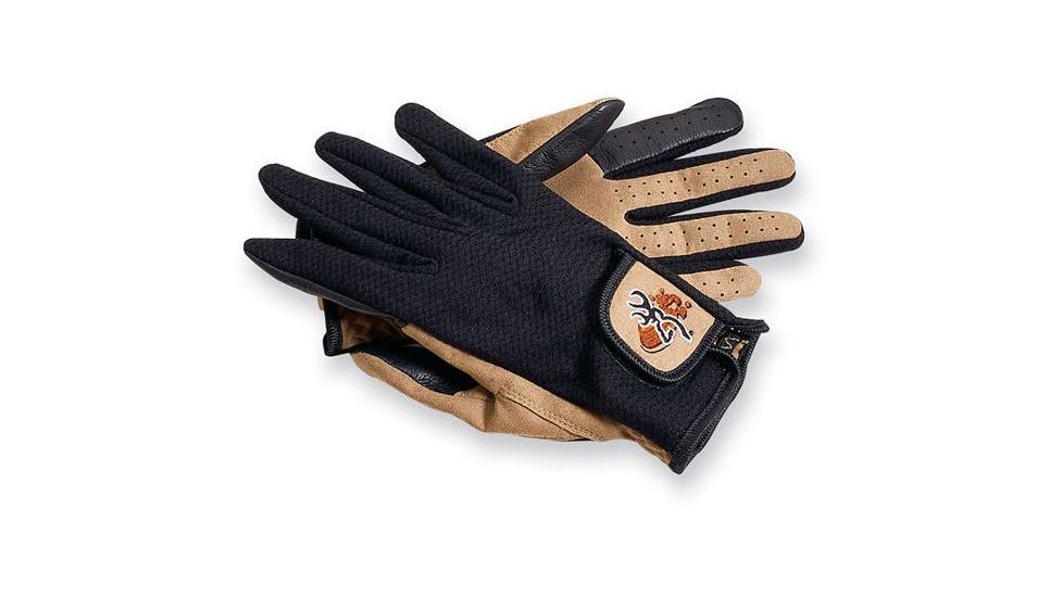 Browning Mesh Back Shooting Gloves, Black/Tan, L
