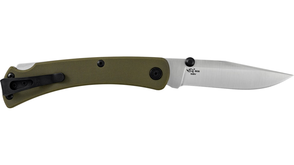 Buck Knives 110 Slim Pro TRX Knife, 3.75in, S30V Stainless Steel, Straight, G10, Satin, O.D. Green, 0110GRS3B/13262