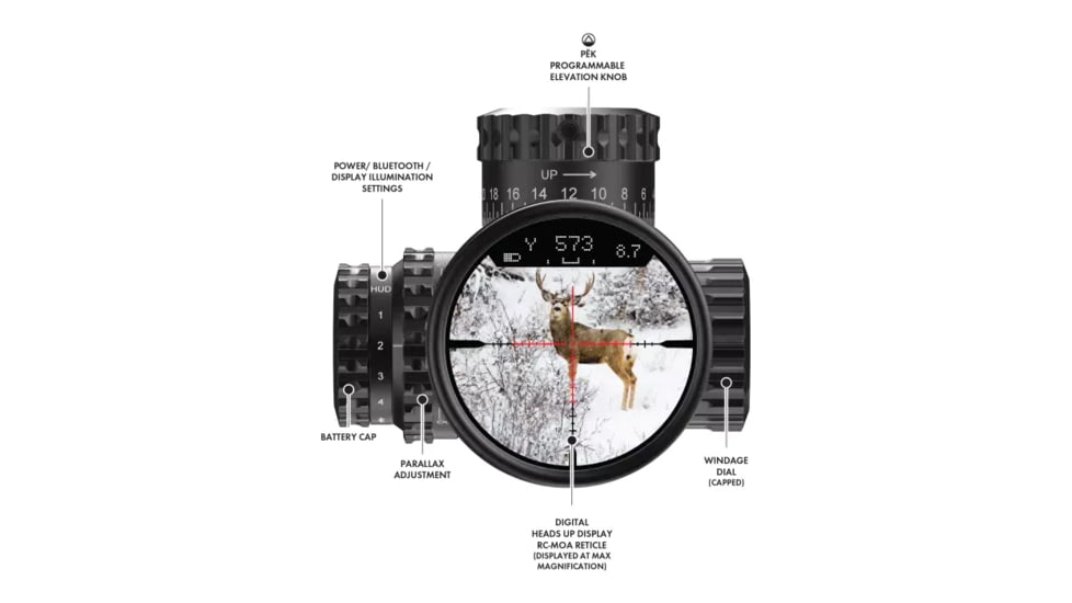 Burris Veracity PH 4-20x50mm Rifle Scope, 30mm Tube, First Focal Plane, Rapid Cross MOA Reticle, Black, 200203
