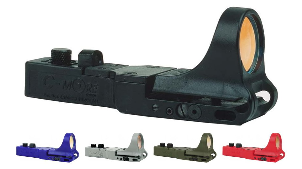 C-MORE Slide Ride Red Dot Sight w/ Click Switch, Polymer, Black, Blue, Gray, Olive Drab Green, Red