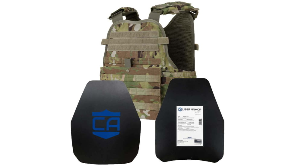 Caliber Armor AR550 11 x 14 Level III+ Body Armor and Condor MOPC Package, Scorpion OCP, Medium/2XL, 19-AR550-MOPC-1114-OCP