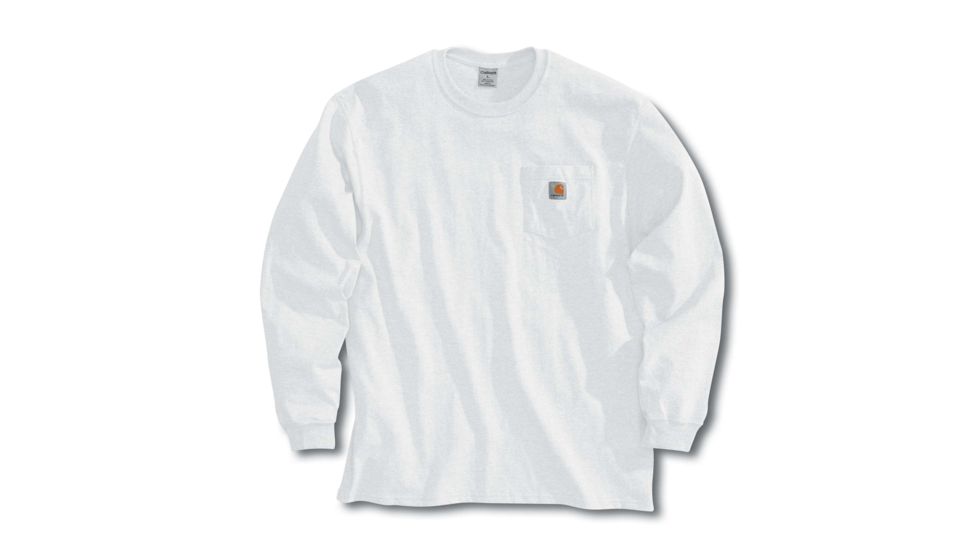 Carhartt Workwear Pocket Long Sleeve T-Shirt for Mens, White, 2XL/Regular K126-WHT-REG-XXL