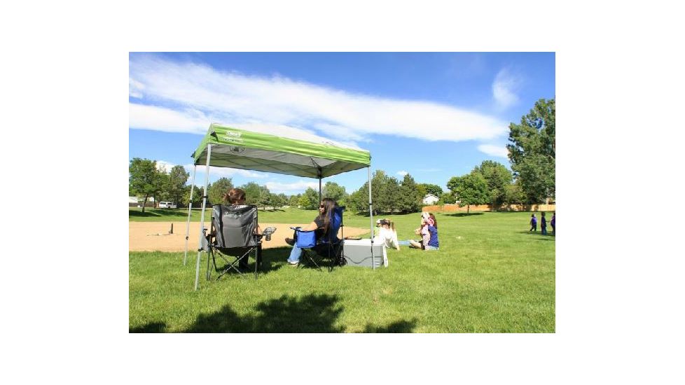 Coleman Instant Sun Canopy Shelter, White / Green, 7 ft x 5 ft 2000012221
