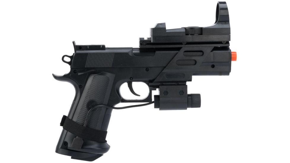 EDEMO Colt Licensed MK IV Spring Powered Airsoft Pistol w/ Laser and Red Do-img-0