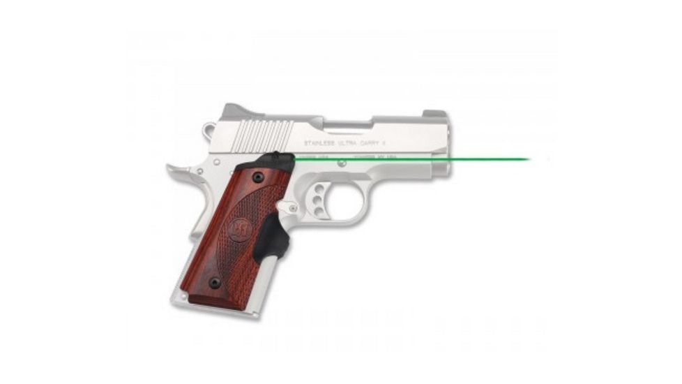 Crimson Trace Master Series Lasergrip w/ Green Laser for 1911 Compact, Rosewood, LG-902G