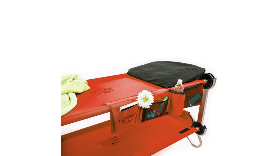 Disc-O-Bed Kid-O-Bunk Sleeping Cots w/ 2 Side Organizers, Red, 30405BO
