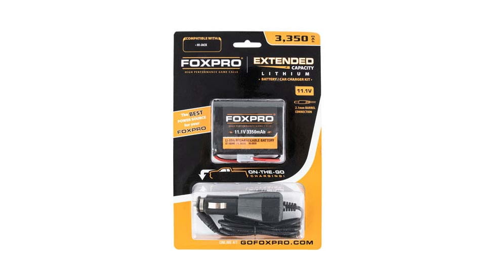 FoxPro Extended Capacity Battery and Car Charger 3,350 mAh, EXTBATTCHG