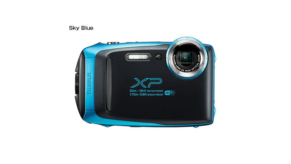 Fujifilm FinePix XP130 Underwater Digital Camera, 16.4 MP, 1080p Full HD Video, w/Optical Image Stabilization, Skyblue, 600019826