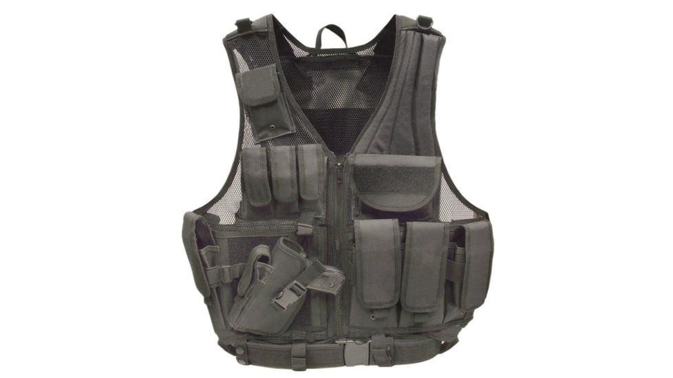 Galati Gear Deluxe Tactical Vest - Standard, Black, Left Hand, GLV547BLEFT