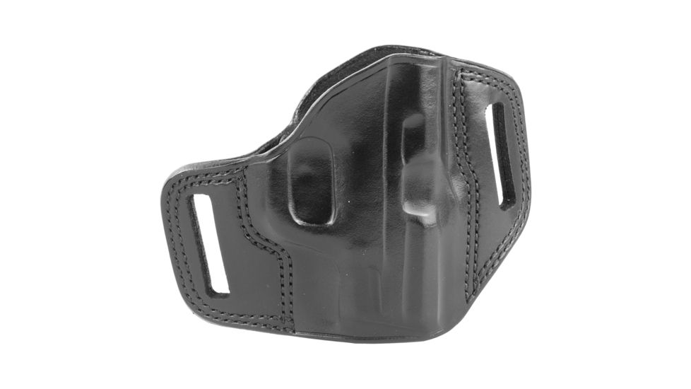 Galco Combat Master Leather Belt Holster, S&amp;W M&amp;P Shield w/TLR6 Light, Concealment, Right Hand, Black, CM852B