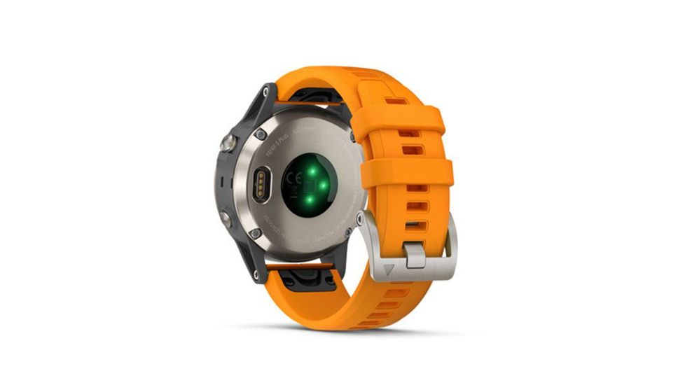 Garmin Fenix 5 Plus, Sapphire, GPS Watch, NA, Ti/Solar Flare Orange 010-01988-04