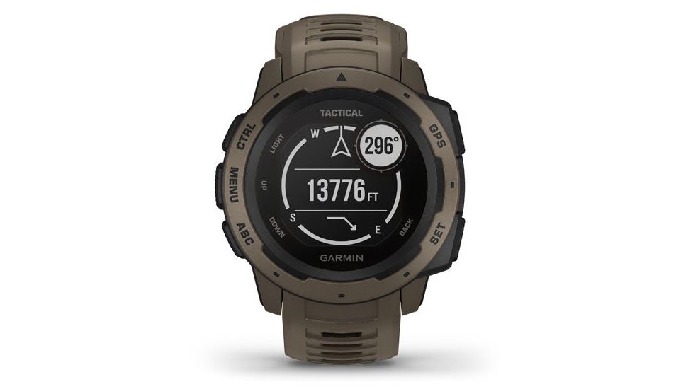Garmin Instinct Tactical GPS Watch, Coyote Tan, 010-02064-71