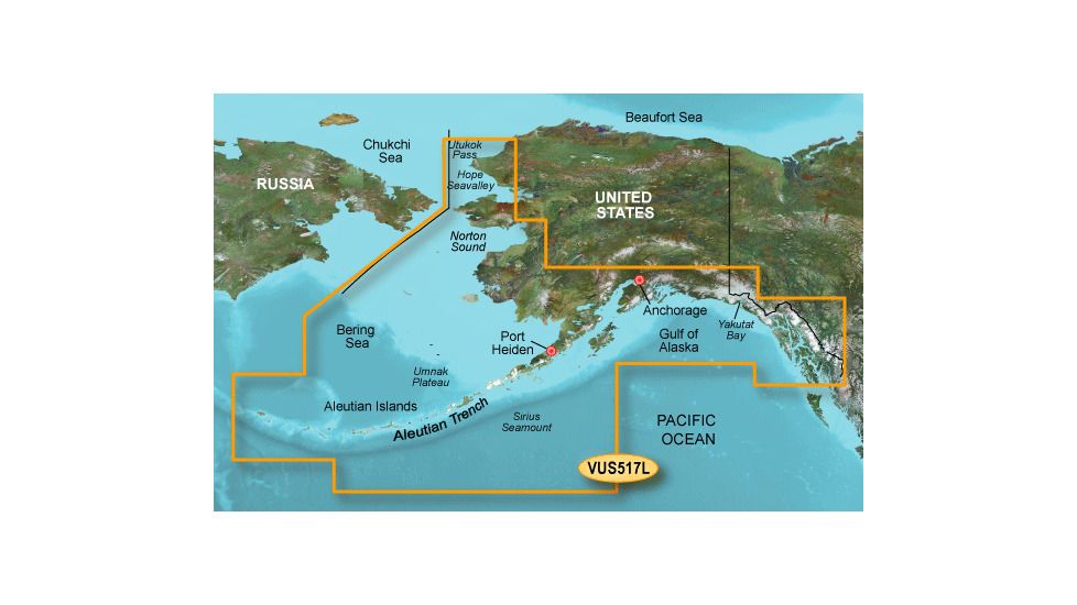 Garmin On The Water GPS Cartography BlueChart g2 Vision: Alaska Large Map 010-C0887-00 w/ Free S&amp;H