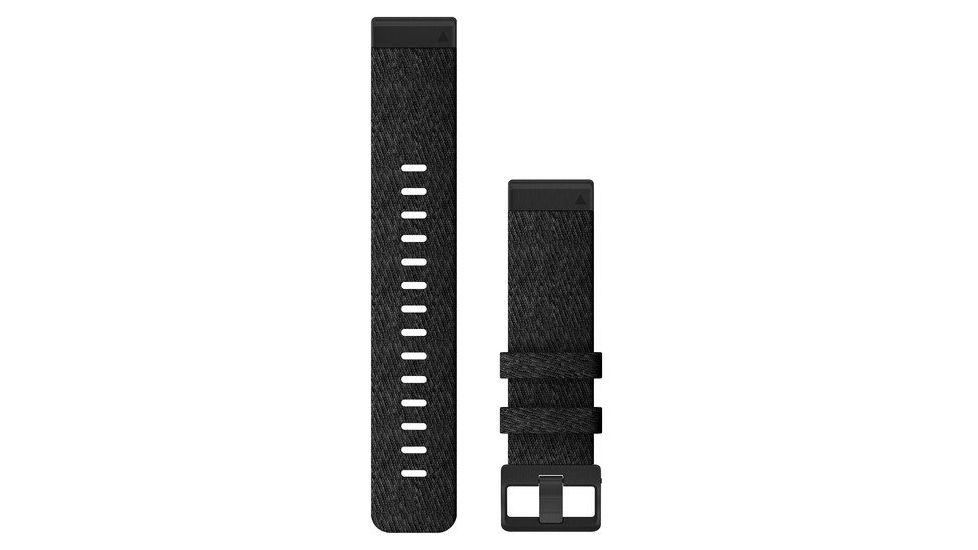 EDEMO Garmin Quick Fit 22 Watch Band, Heathered Black Nylon, 22 mm, 010-128-img-0
