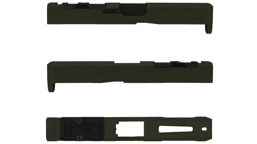 Grey Ghost Precision Version 4 Pistol Slide w/ RMR-DP Pro Cut, Glock 19 Gen 3, 17-4 Stainless Steel, Olive Drab Cerakote, GGP-19-3-OC-OD-V4